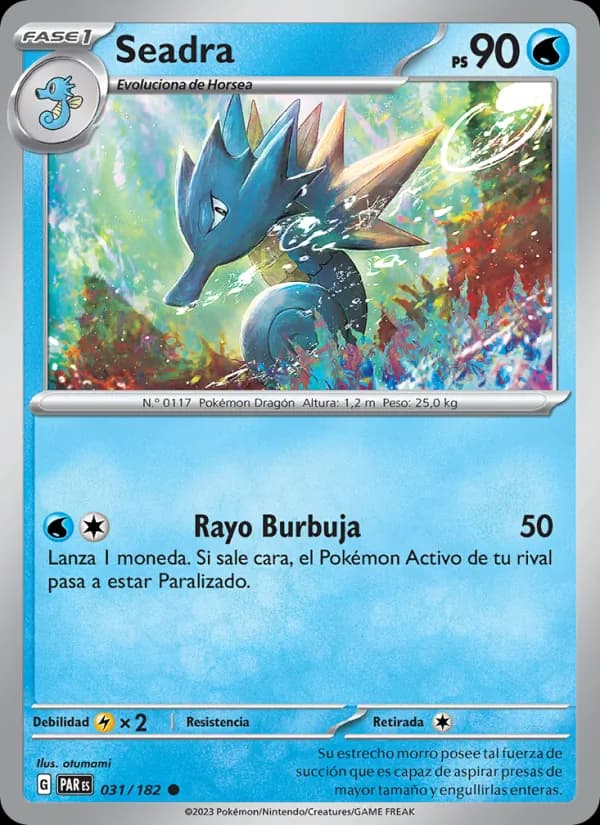 Seadra card in Spanish