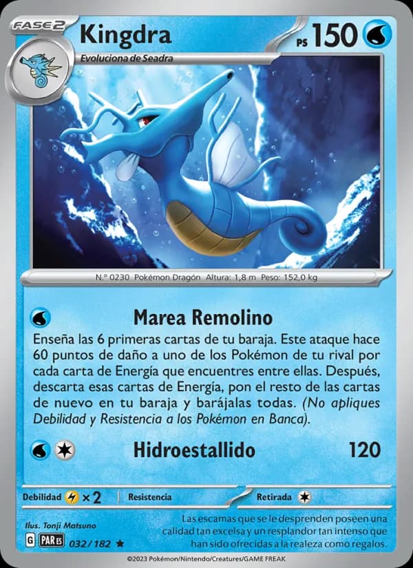 Kingdra card in Spanish