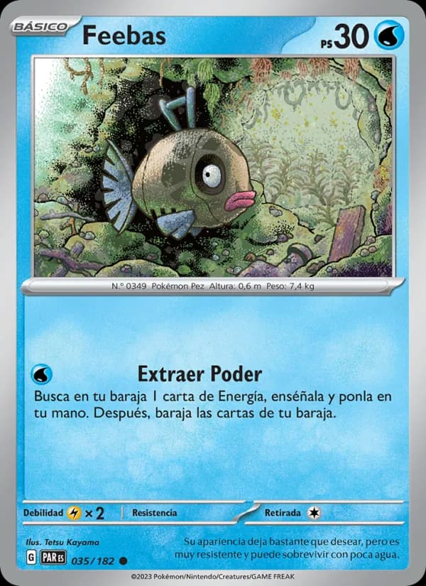 Feebas card in Spanish