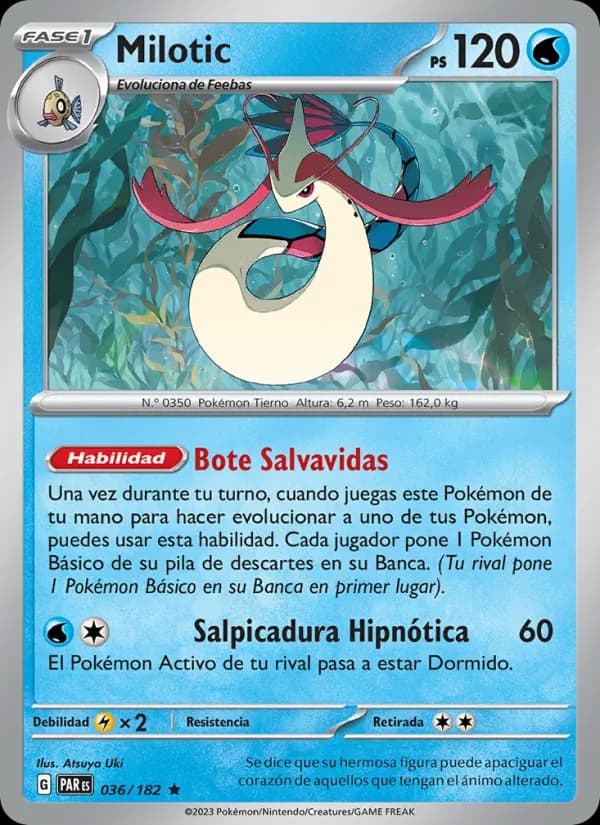 Milotic card in Spanish