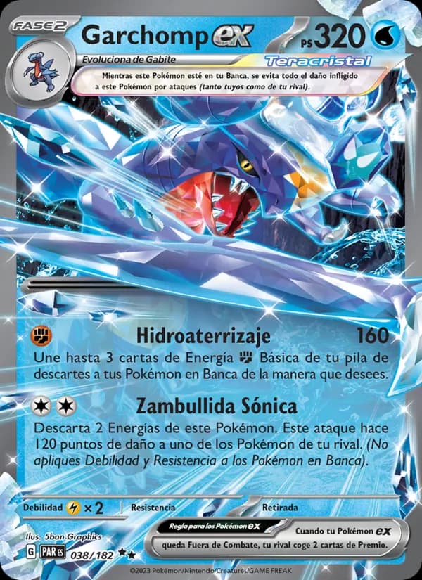 Garchomp ex card in Spanish