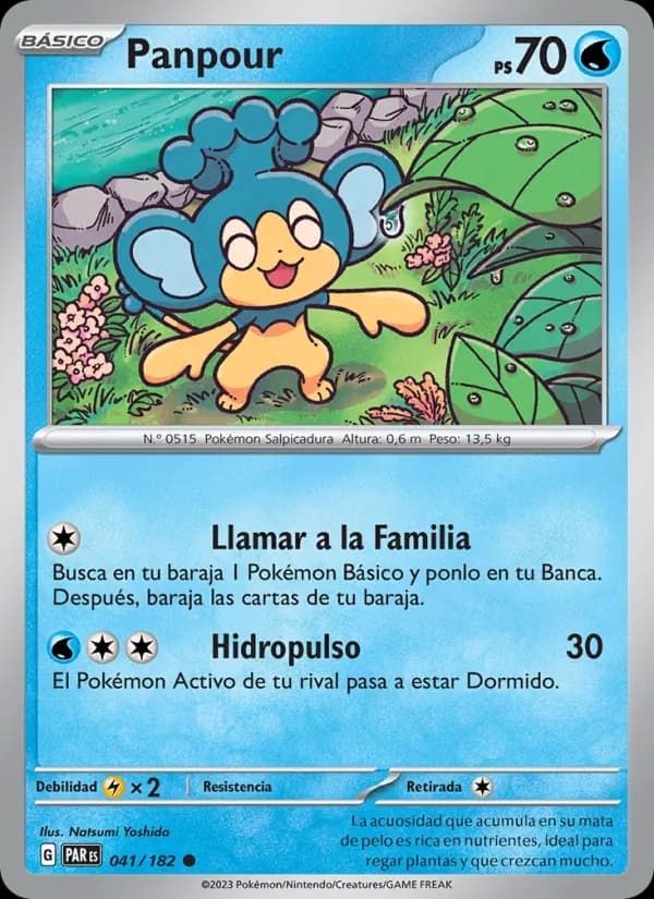 Panpour card in Spanish