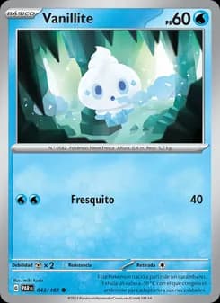 Vanillite card in Spanish