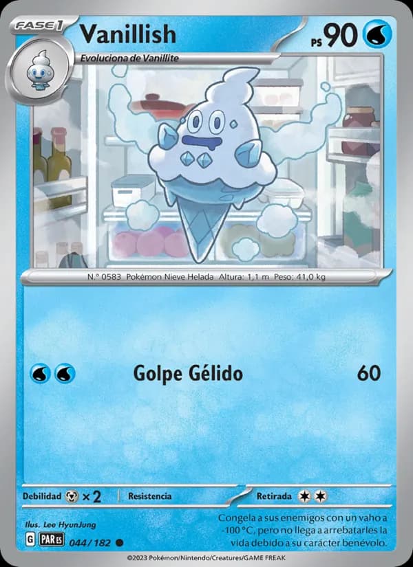 Vanillish card in Spanish