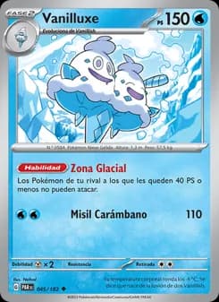 Vanilluxe card in Spanish