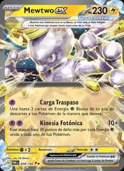Mewtwo ex card in Spanish