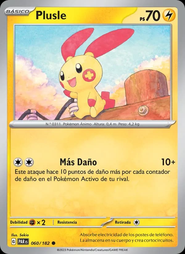 Plusle card in Spanish