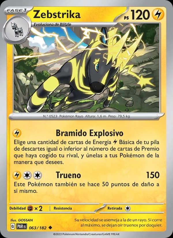 Zebstrika card in Spanish