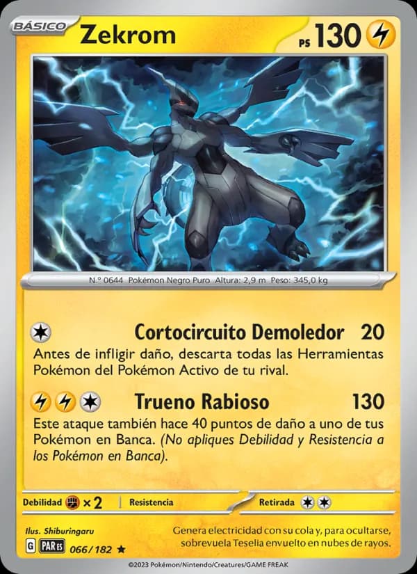 Zekrom card in Spanish