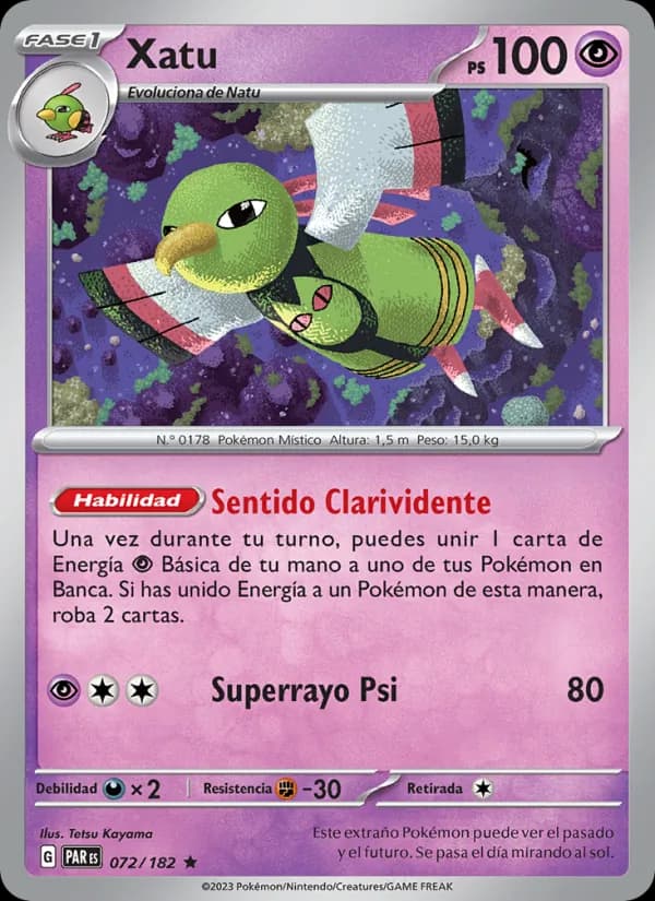 Xatu card in Spanish