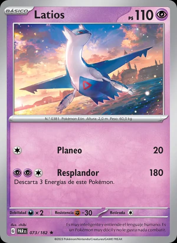 Latios card in Spanish
