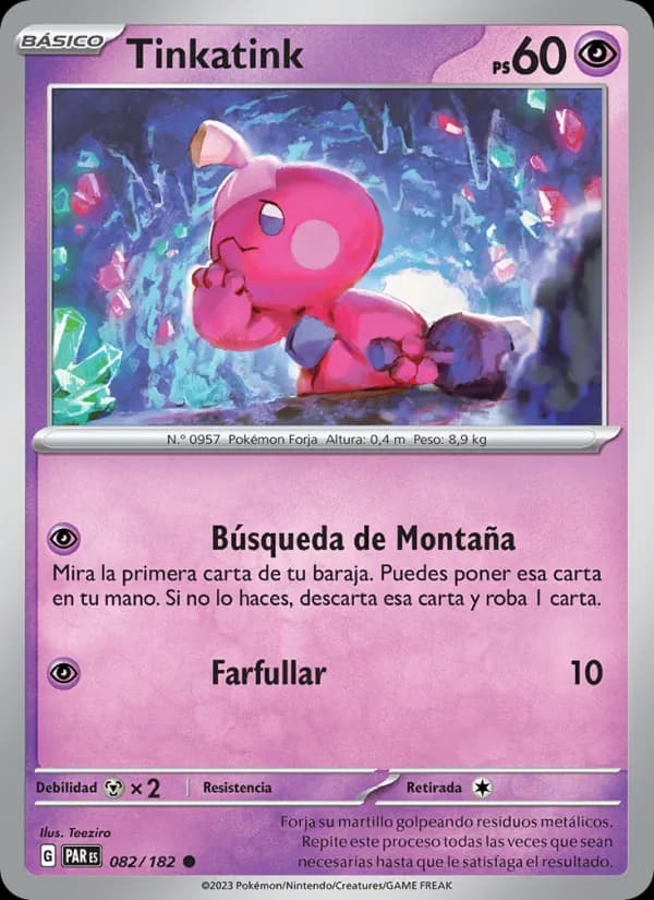 Tinkatink card in Spanish