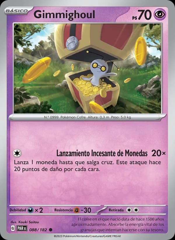 Gimmighoul card in Spanish