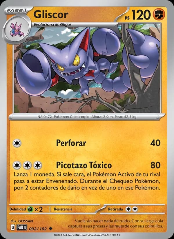 Gliscor card in Spanish