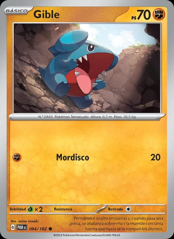Gible card in Spanish