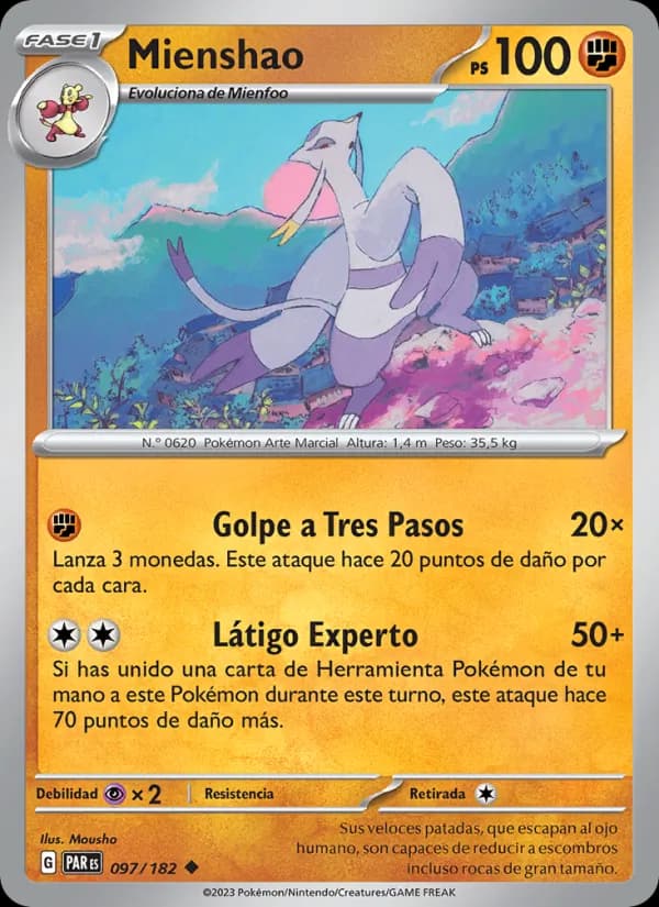 Mienshao card in Spanish