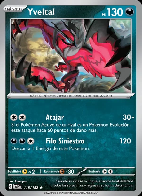 Yveltal card in Spanish