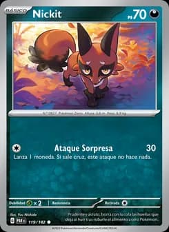 Nickit card in Spanish