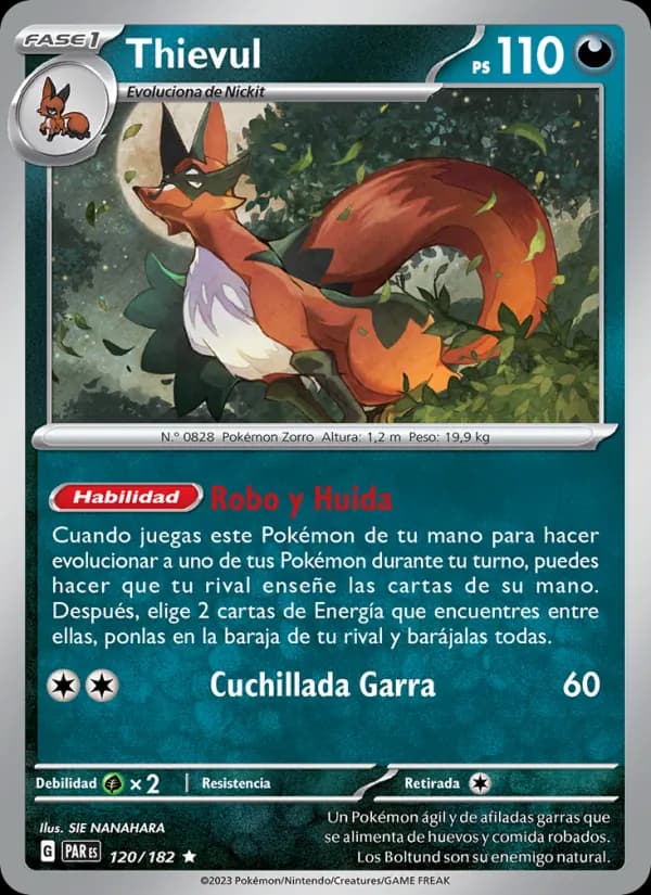 Thievul card in Spanish
