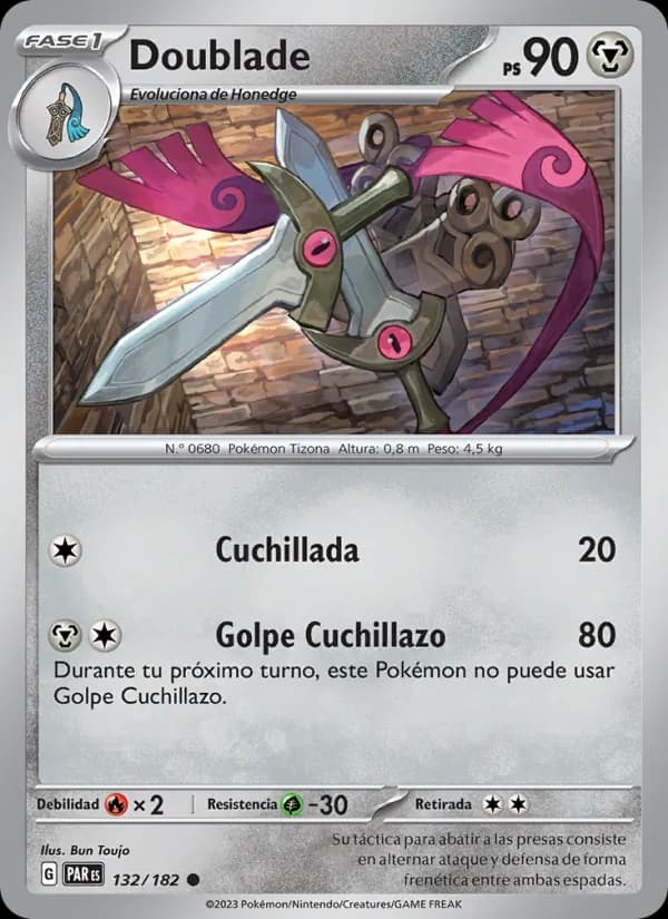 Doublade card in Spanish