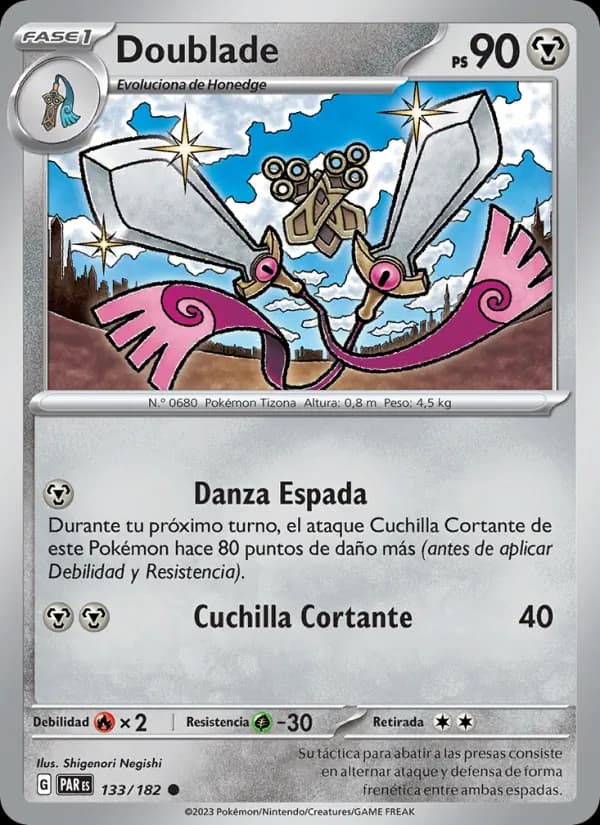 Doublade card in Spanish