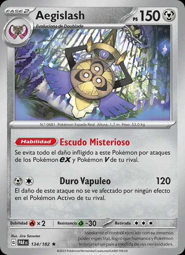 Aegislash card in Spanish