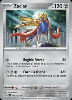 Zacian card in Spanish