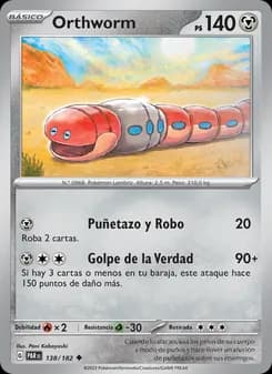 Orthworm card in Spanish