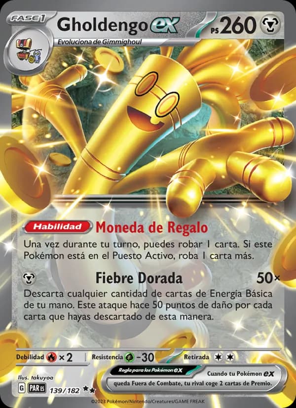 Gholdengo ex card in Spanish