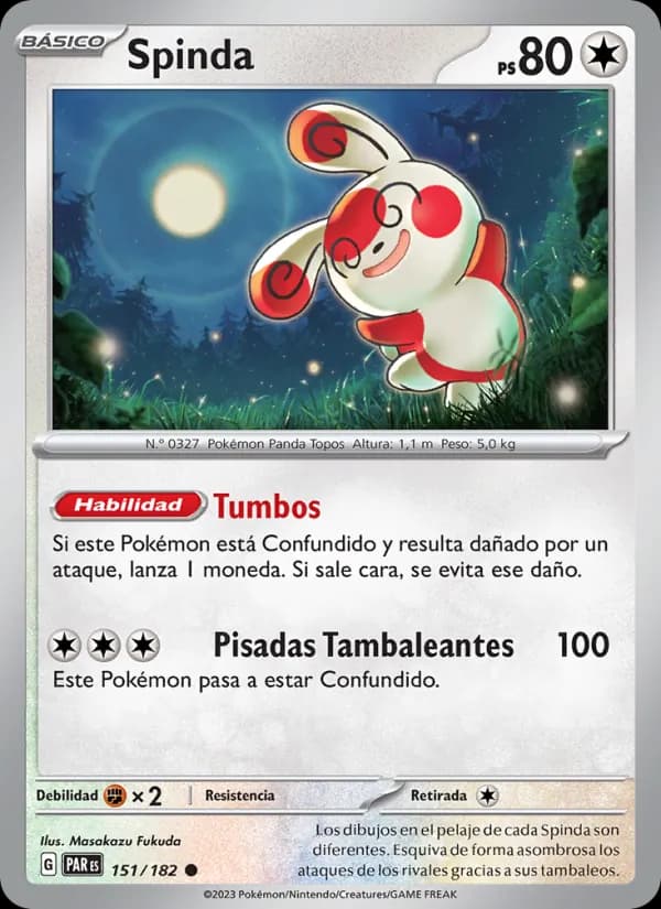 Spinda card in Spanish