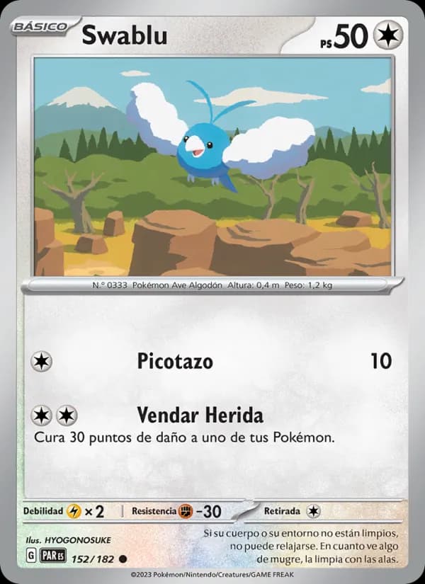 Swablu card in Spanish