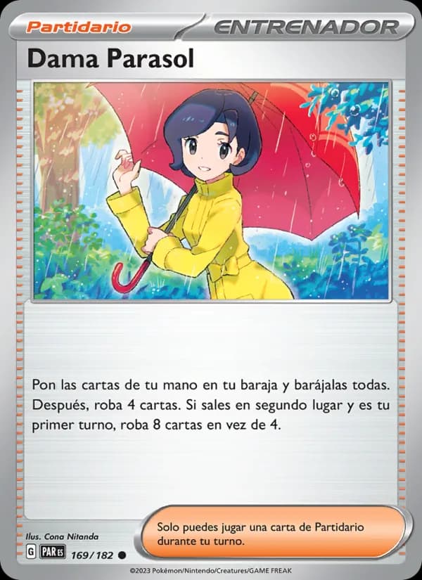 Dama Parasol card in Spanish