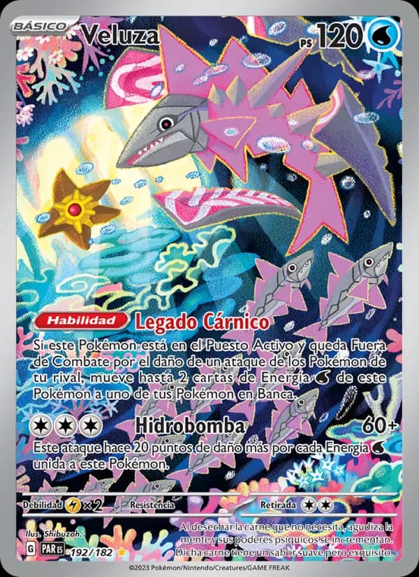 Veluza card in Spanish