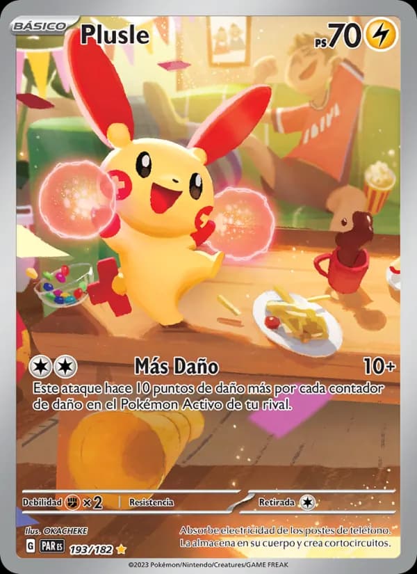 Plusle card in Spanish