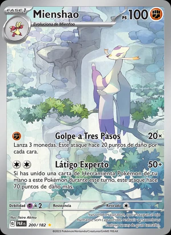 Mienshao card in Spanish