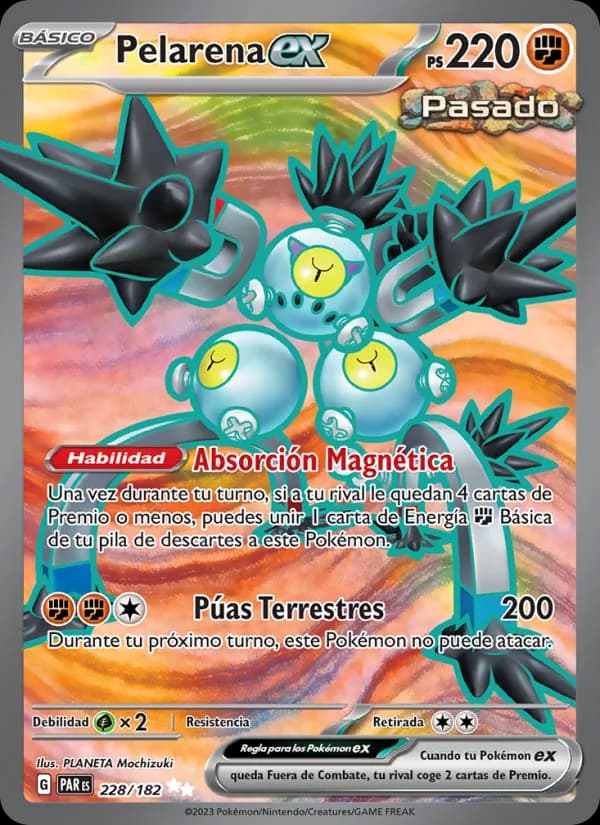 Pelarena ex card in Spanish