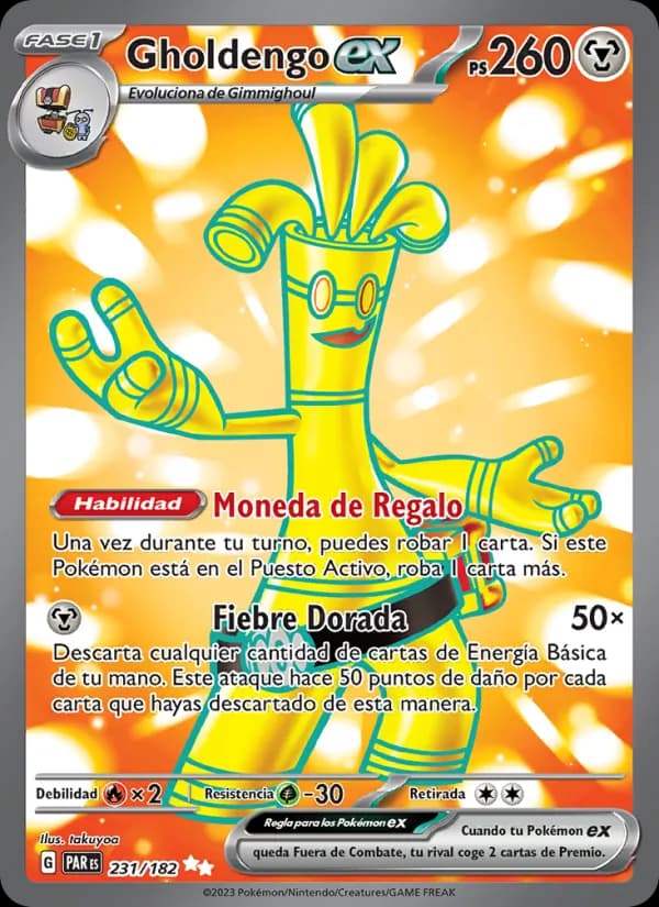 Gholdengo ex card in Spanish