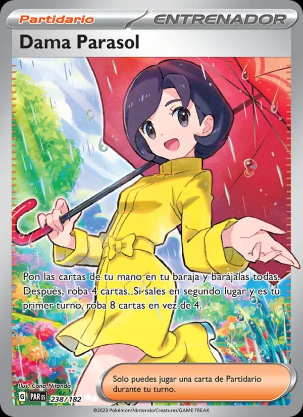 Dama Parasol card in Spanish