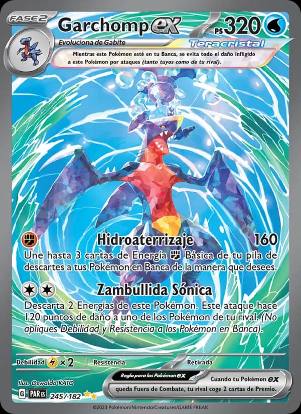 Garchomp ex card in Spanish