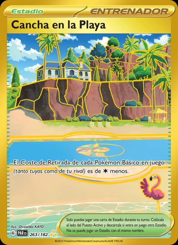 Cancha en la Playa card in Spanish