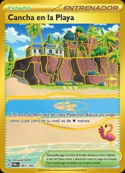 Cancha en la Playa card in Spanish