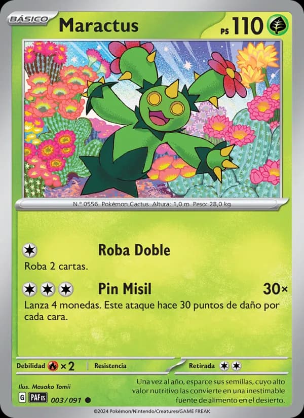 Maractus card in Spanish