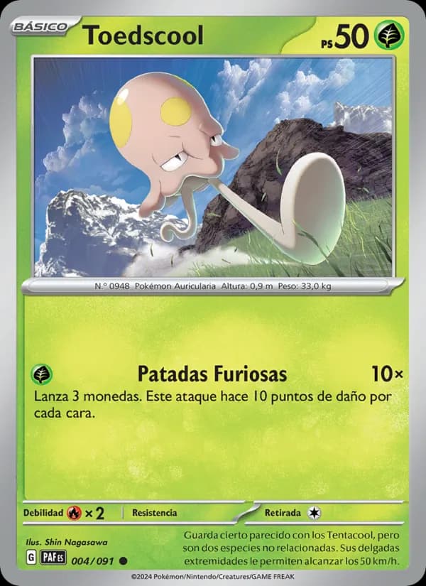 Toedscool card in Spanish