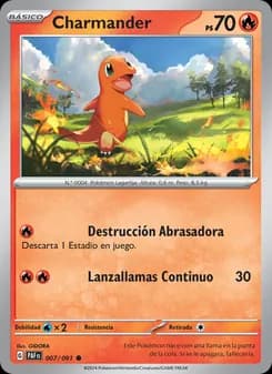 Charmander card in Spanish