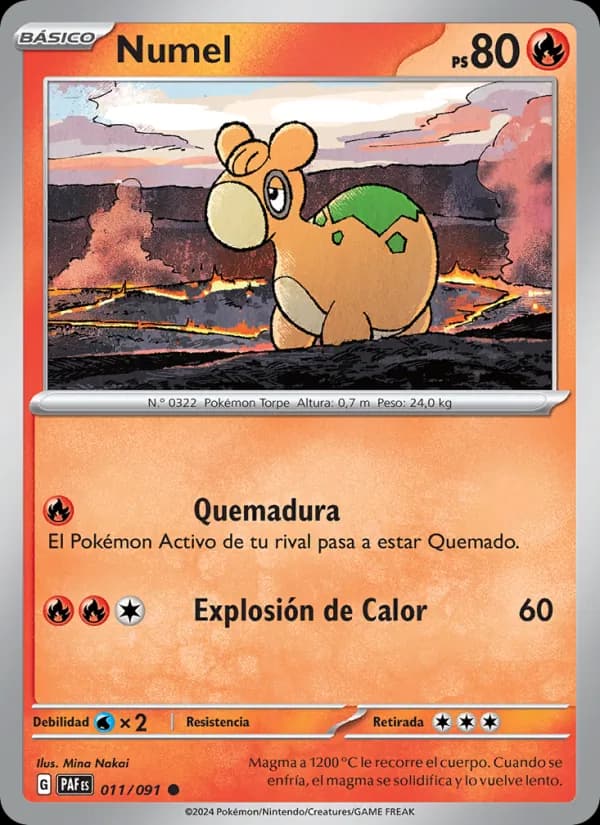 Numel card in Spanish