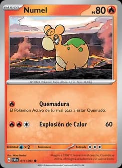 Numel card in Spanish