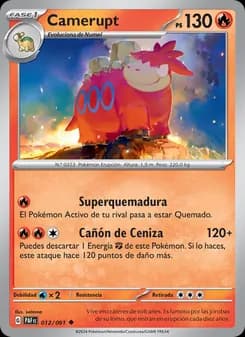 Camerupt card in Spanish