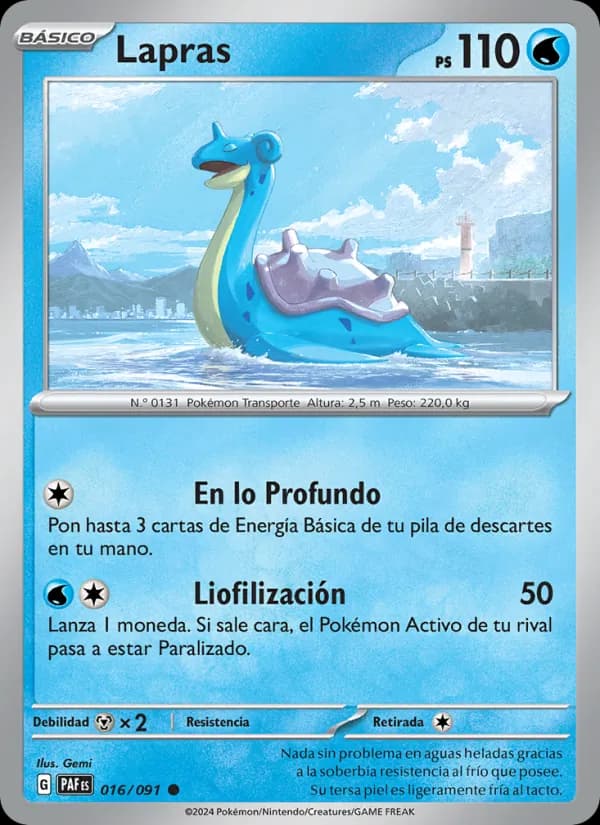 Lapras card in Spanish