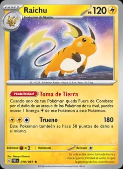 Raichu card in Spanish