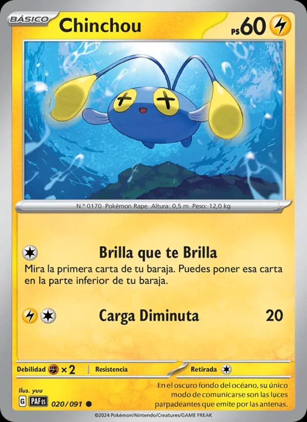 Chinchou card in Spanish